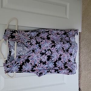 Crown & ivy V-neck silky sleeveless blouse